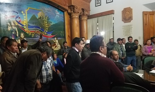 4 de marzo de 2019 sesión ordinaria del Concejo Municipal. Las autoridades comunitarias presentan consensos obtenidos en la Mesa Técnica de Diálogo.